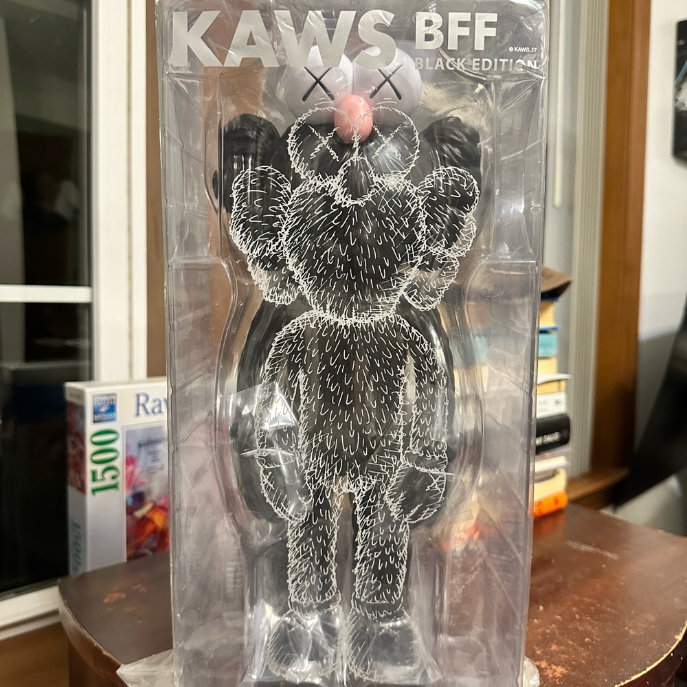 Kaws BFF Open Edition Vinyl 13" Figure - Black BRAND NEW SEALED